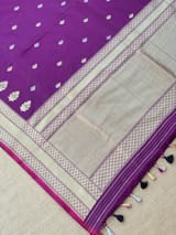 Brinjal Pure Handloom Banarasi Silk Saree