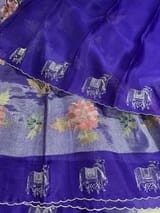 Purple Premium Handloom Designer Tissue saree with exquisite embroidery SS50211