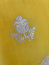 Yellow Poona Silk Saree in Monotone Look with heavy weaving borders & kaduwa woven motifs.