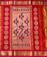 Mustard Pure handloom yeola pythani Saree