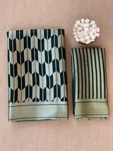 Forest Green Banarasi chinia brocade saree  SS5092