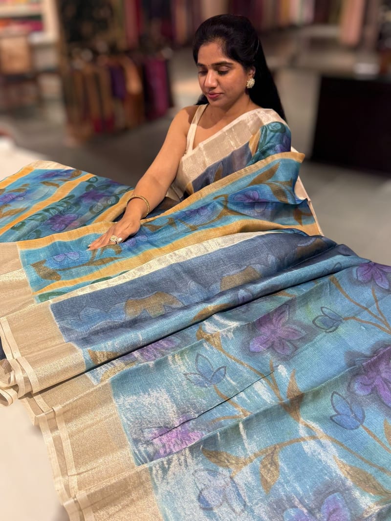 Pure handloom Printed Silk Kota SS50549
