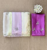 Multi colour Georgette Saree with handwork