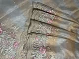 Silver and gold tissue stripes saree with stunning embroidery