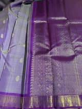 Lilac Vintage kanchi small border saree SS50160