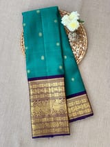 Emerald Green vintage kanjeevaram saree : S62F158