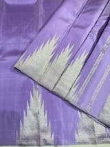 Lilac Vintage kanchi Saree with temple border SS50162