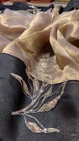 Gold Tissue Designer Hand work Saree SS50231