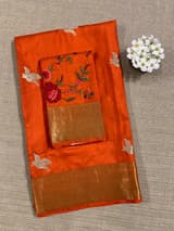 Orange Kanchi Soft Drape Saree SS50199
