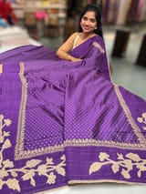 Brinjal Designer Banarasi Chiniya Silk Saree SS50557
