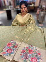 Mint Green Banarasi brocade with embroidery SS5081
