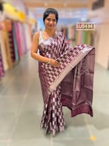 Winish Brown Banarasi chinia brocade saree SS5096