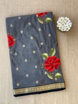 Banarasi silk stripes with embroidery SS50207