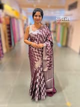 Winish Brown Banarasi chinia brocade saree SS5096