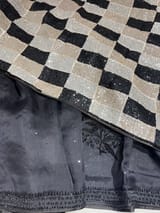 Black Designer Organza Handwork Saree