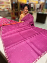 Purple tussar with fusion blouse SS50459