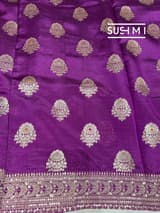 Purple Designer Banarasi Silk Saree
