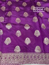 Purple Designer Banarasi Silk Saree