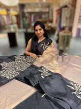 Gold Tissue Designer Hand work Saree SS50231