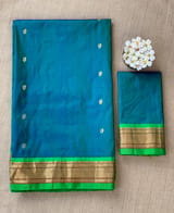 Peacock Blue Pure handloom yeola pythani Saree