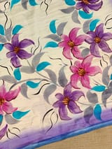 Pure silk Saree with hand paint