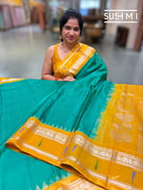 Emerald Green Gadwal Paithani Saree : S62F183
