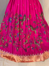 Rani Pink allover Pure Paithani stitched lehanga : S62F138