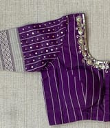 Brinjal Pure Handloom Banarasi Silk Saree