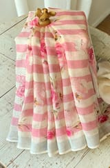 Floral printed handloom lenin saree