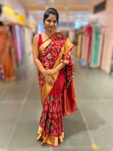 Maroon Red Kanjeevaram soft silk with embroidery