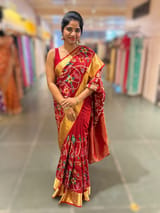 Maroon Red Kanjeevaram soft silk with embroidery