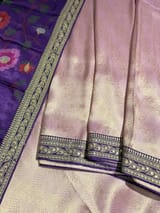 Lilac & Purple Combo Banarasi Tissue Brocade saree SS50217