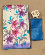 Pure silk Saree with hand paint