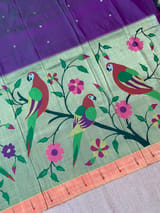 Violet Pure Paithani lehanga : S62F133