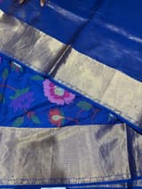 Royal Blue Kanchi Soft Silk Saree with embroidery : S62F176