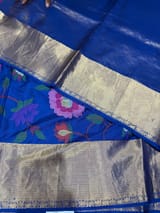 Royal Blue Kanchi Soft Silk Saree with embroidery : S62F176