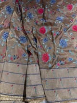 Earthy tone Tissue Saree with embroidery SS50539