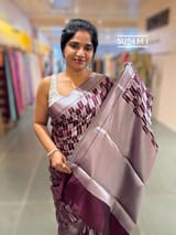 Winish Brown Banarasi chinia brocade saree SS5096