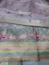 Lilac Designer Kora Banarasi Saree: S62F229