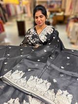 Black Organza with embroidery SS50277