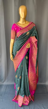 Pure handloom Banarasi Tussar Saree