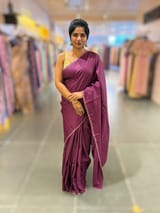 Wine tussar with fusion blouse SS50480