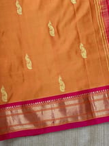 Mustard Pure handloom yeola pythani Saree