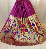 Wine Pure Paithani lehanga : S62F131