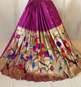 Wine Pure Paithani lehanga : S62F131