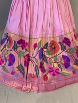 Baby Pink Pure Paithani stitched lehanga : S62F137