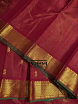 Maroon Kanjeevaram Saree with vaira oosi stripes SS50154