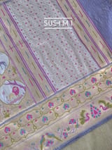 Lilac Banarasi paithani Ektara Tissue Saree : D62F003