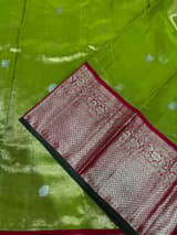 Parrot Green Tissue Vintage Kanjeevaram : S62F122