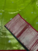 Parrot Green Tissue Vintage Kanjeevaram : S62F122